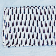 White Hand Block Print Natural Cotton Fabric Sewing Material